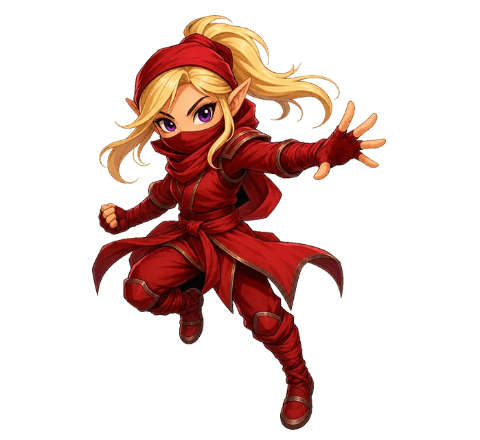 A Ninja Master student character