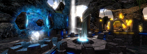 Fractions cavern 3D game environment