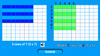 Interactive model showing concrete representation of a math concept