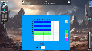 Multiplication strategy deriving 7s