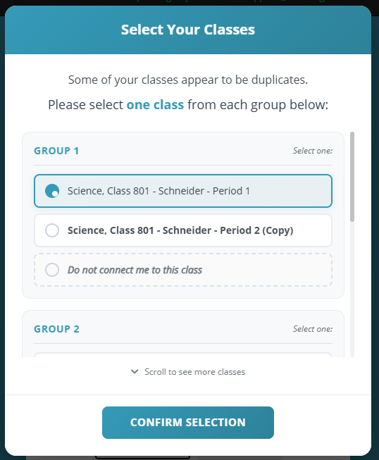 Clever Class Selection Example 3