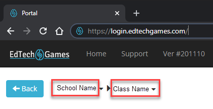 Select School or Class